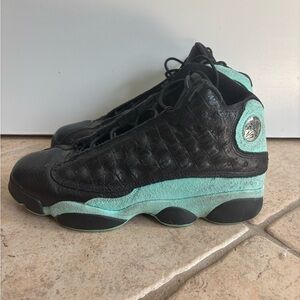 Nike Air Jordan Retro 13 Island Green Youth 7 Kids Sneakers Basketball Black